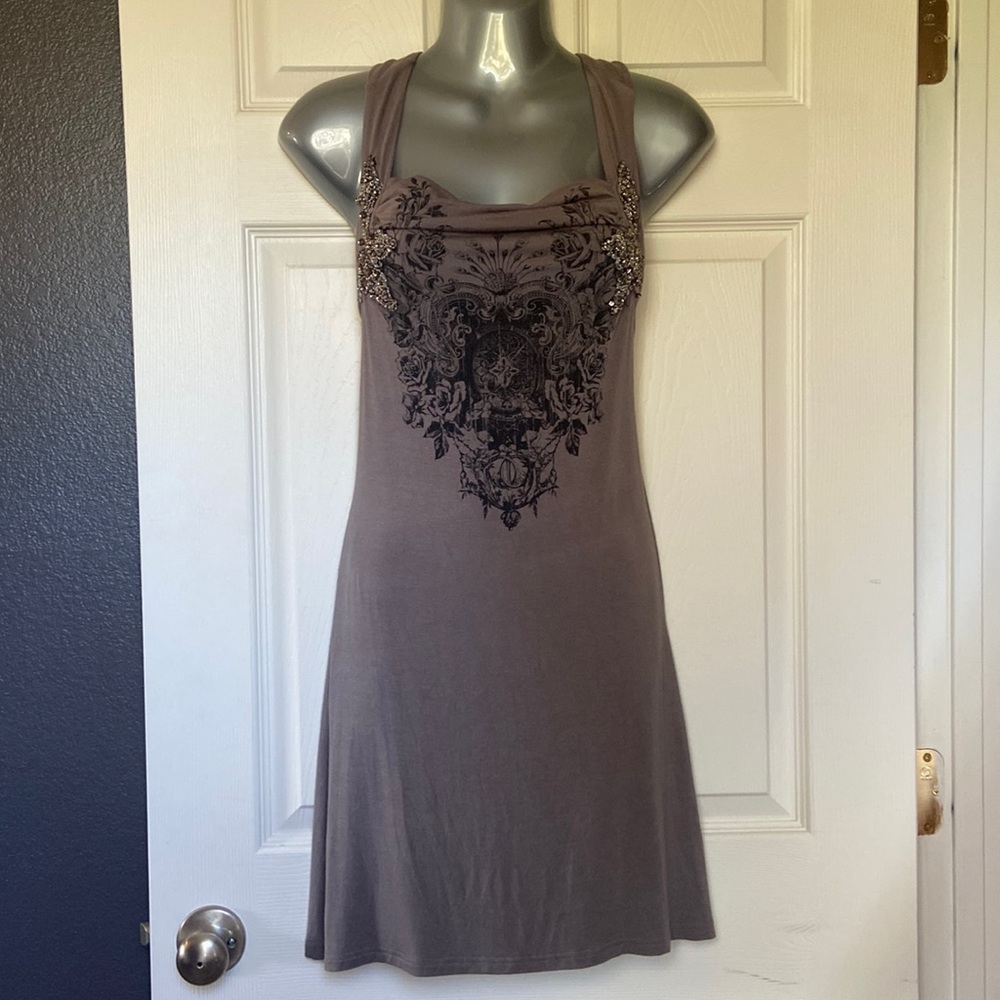 MM Unplugged by Miss Me. Gray minidress. Size S